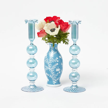 Portacandele Eden Blue (coppia)