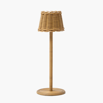 Lampada ricaricabile sottile in rattan