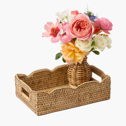 Vassoio piccolo in rattan naturale