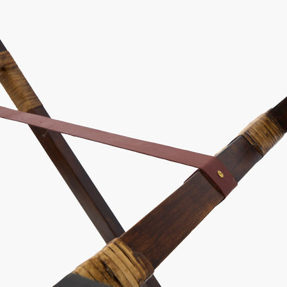 Vassoio in rattan marrone scuro