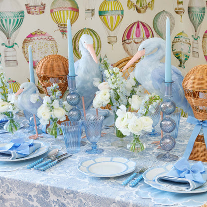 Cicogna Saskia blu (coppia) - 44 cm