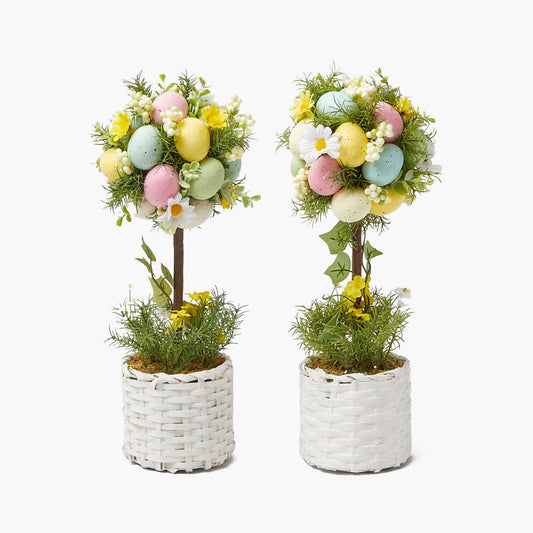 Albero di uova di Pasqua in vaso (coppia)
