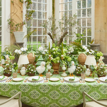 Uovo di Pasqua in vimini floreale (coppia)