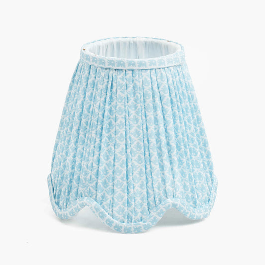 Paralume smerlato profondo Soft Blue Lotus (14 cm)