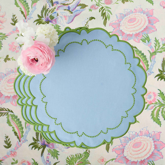 Tovagliette Mariana blu e verdi (set da 4)