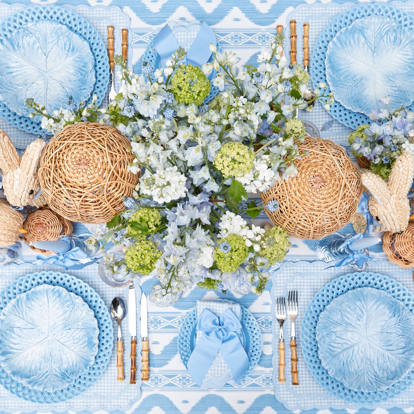 Fiocco personalizzabile in grosgrain blu