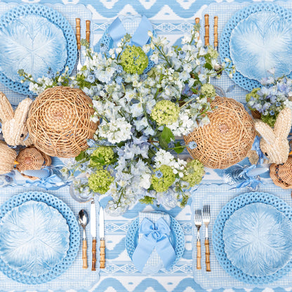 Fiocco personalizzabile in grosgrain blu