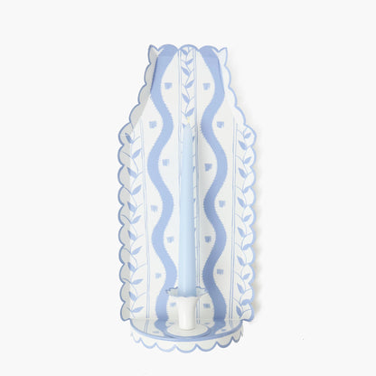 Applique per candele in ikat tole blu