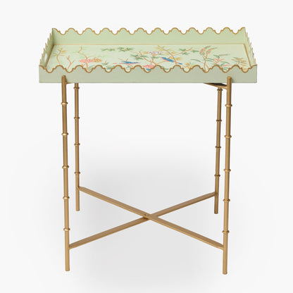 Vassoio Chinoiserie Tole con supporto