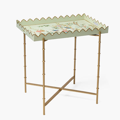 Vassoio Chinoiserie Tole con supporto