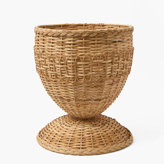 Fioriera intrecciata in rattan