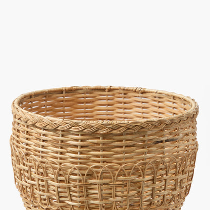 Fioriera intrecciata in rattan