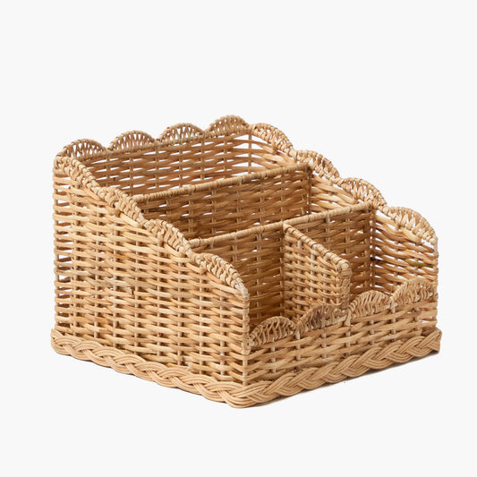 Porta lettere intrecciato in rattan