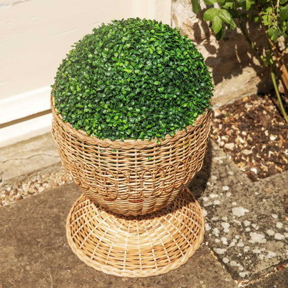 Fioriera intrecciata in rattan