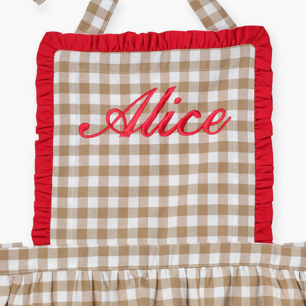 Rossina Putty Gingham e grembiule rosso