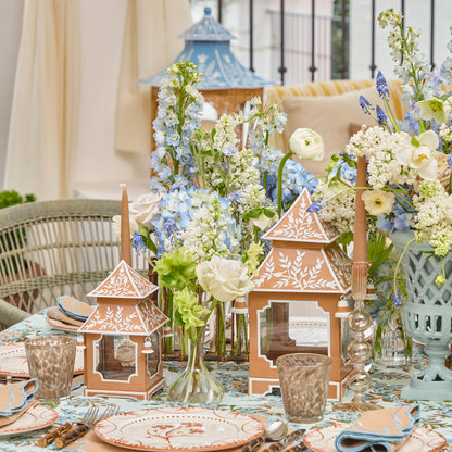 Lanterna pagoda in stile chinoiserie al caramello