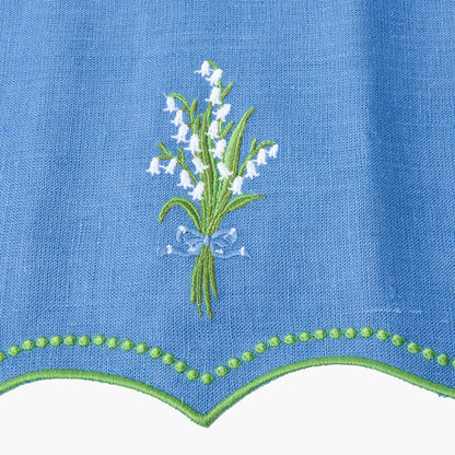 Tovaglioli di lino blu mughetto (set da 4)