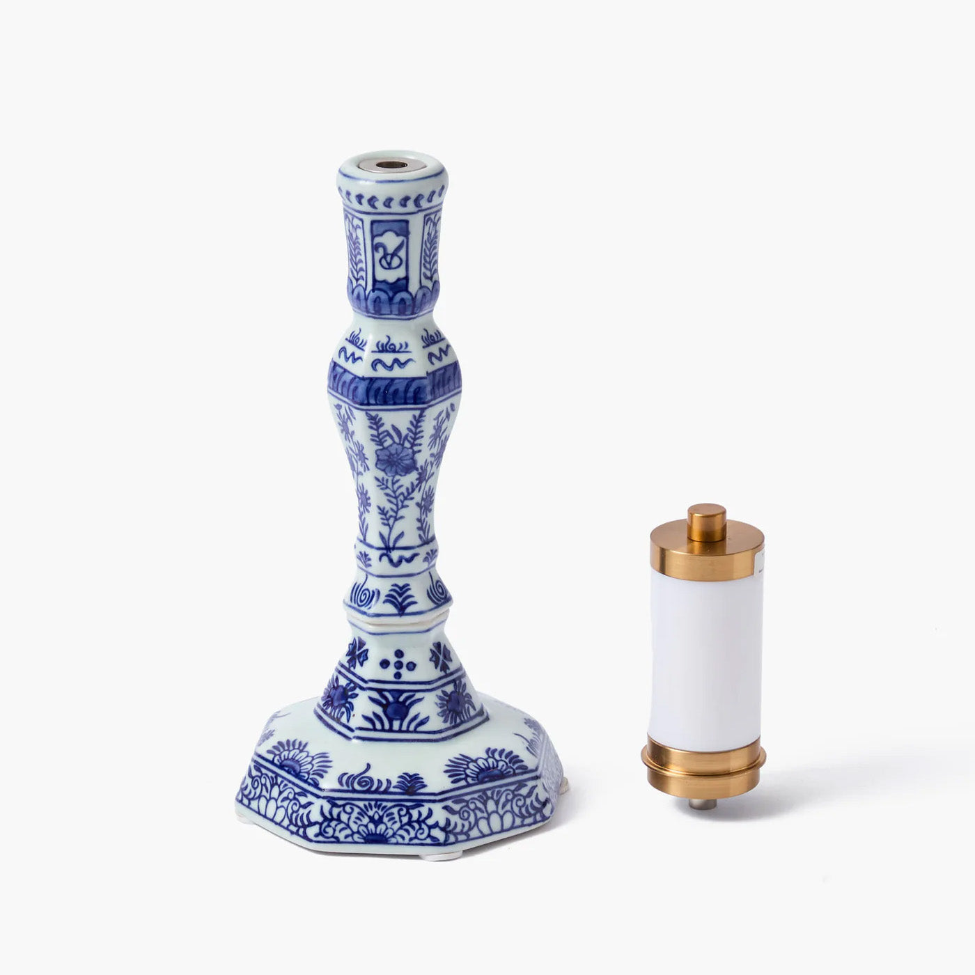 Lampada ricaricabile Serena Chinoiserie con paralume color crema (18 cm)