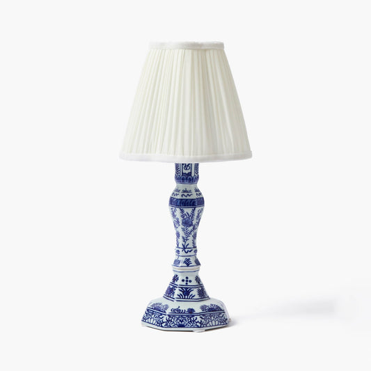 Lampada ricaricabile Serena Chinoiserie con paralume color crema (18 cm)