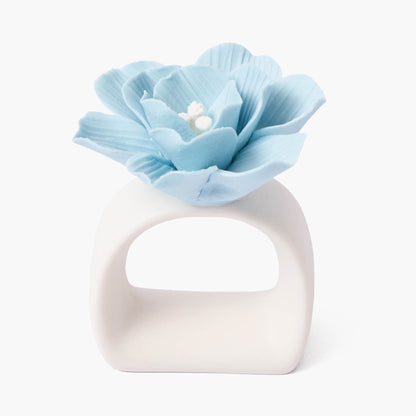 Anelli per tovaglioli Soft Blue Fiore (set da 4)
