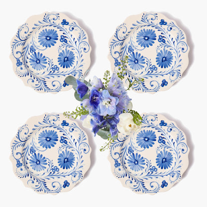 Piattini per antipasti Blue Flowers (set da 4)