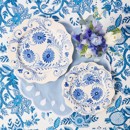 Piatti da portata e da antipasto Blue Flowers (set da 8)