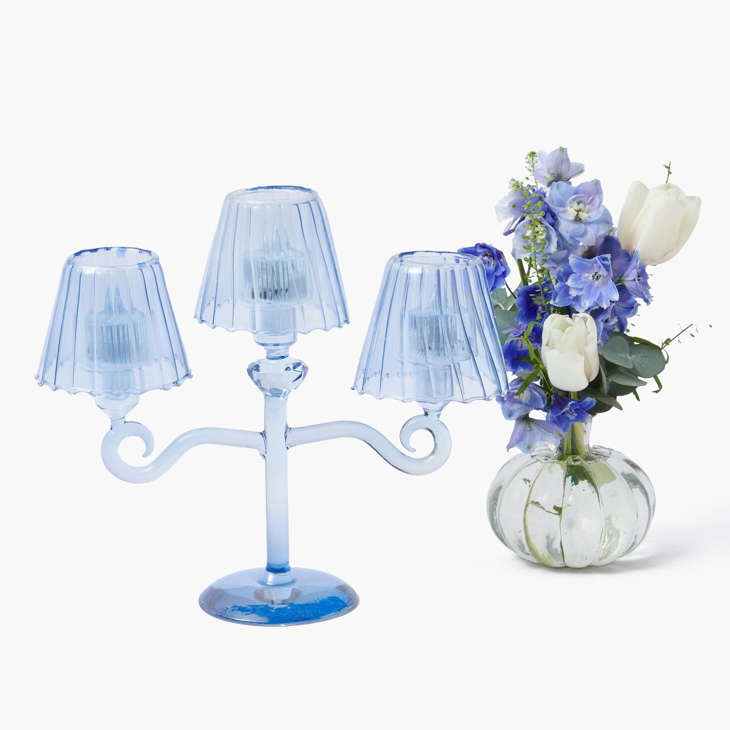 Candelabro Tealight Lanterna Blu