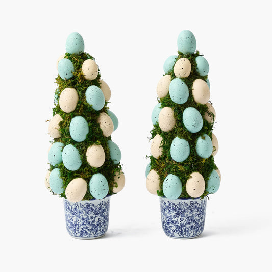 Albero di uova di Pasqua in vaso stile cinese (coppia)