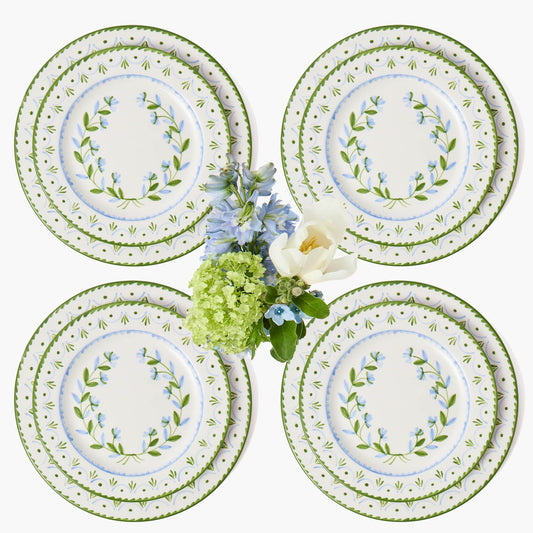 Piatti da portata e da antipasto Josephine Garland blu e verde (set da 8)