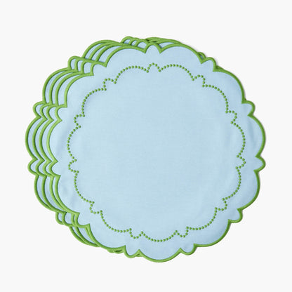 Tovagliette Mariana blu e verdi (set da 4)
