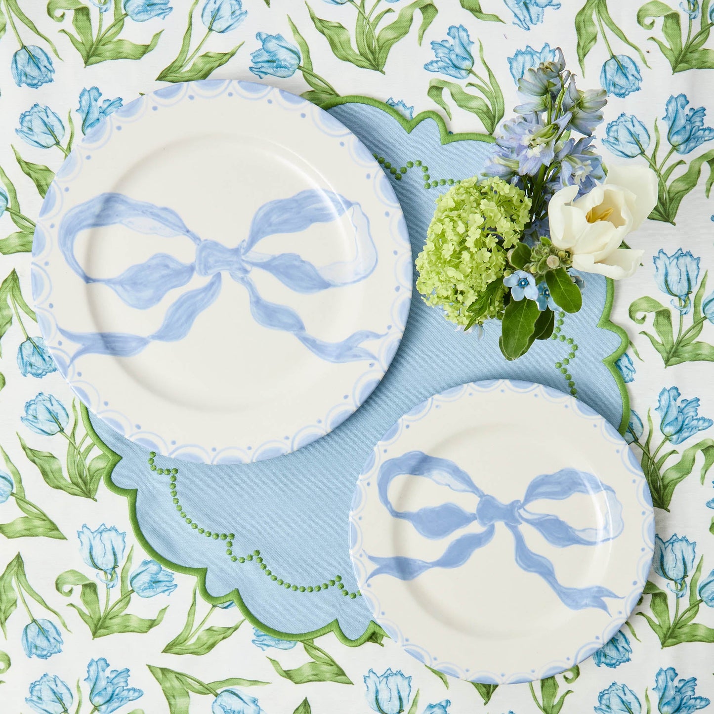 Piatti da portata Marilyn Blue Bow (set da 4)