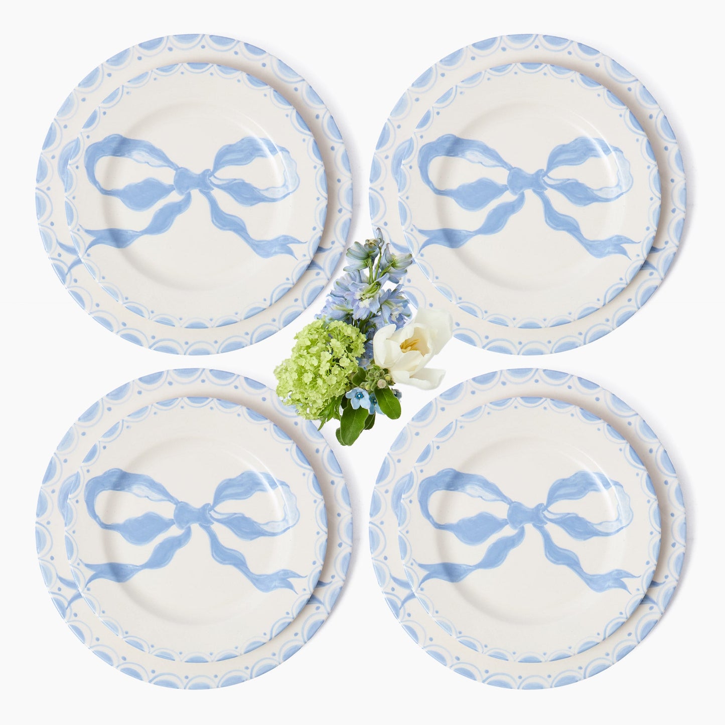 Piatti da portata e da antipasto Marilyn Blue Bow (set da 8)