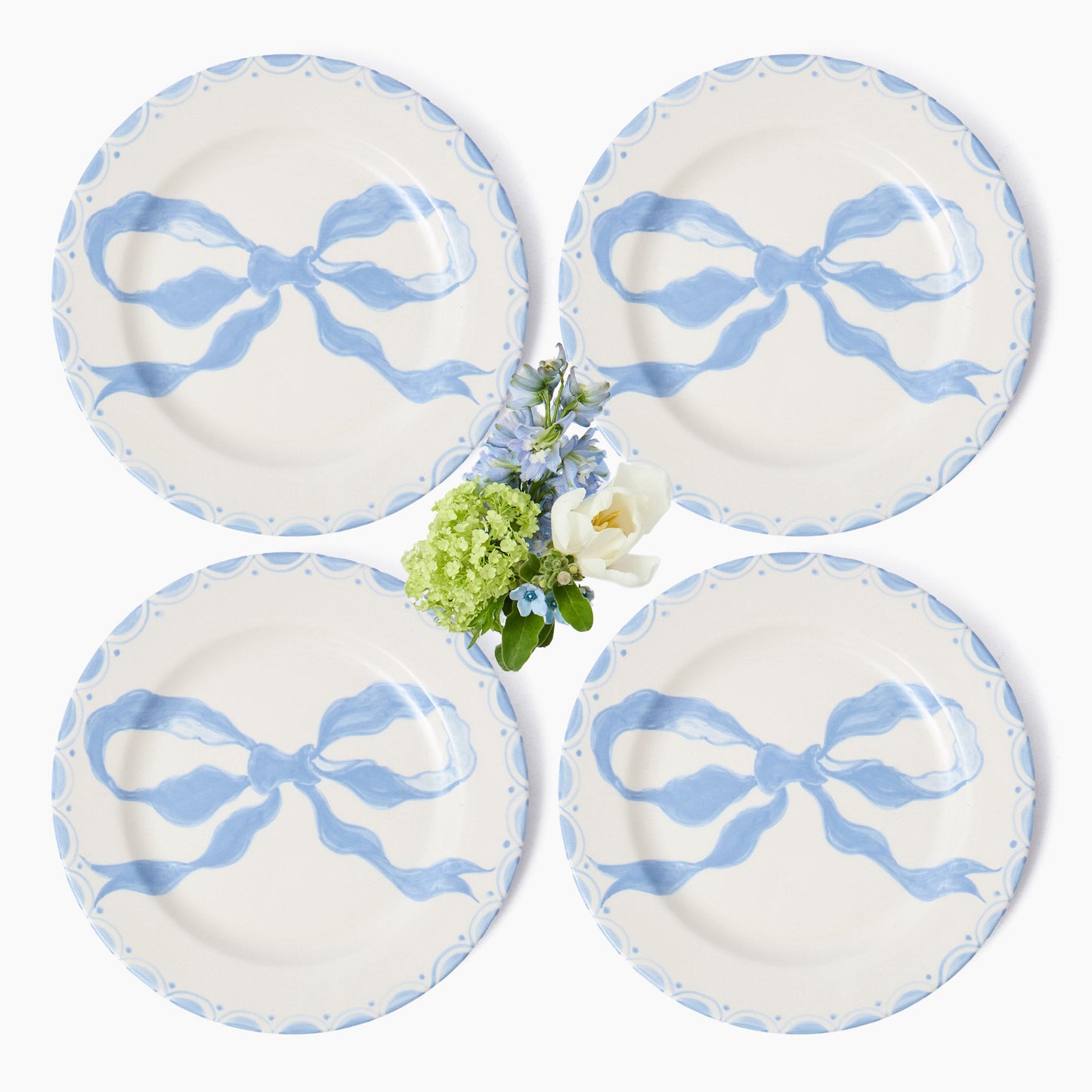Piatti da portata Marilyn Blue Bow (set da 4)