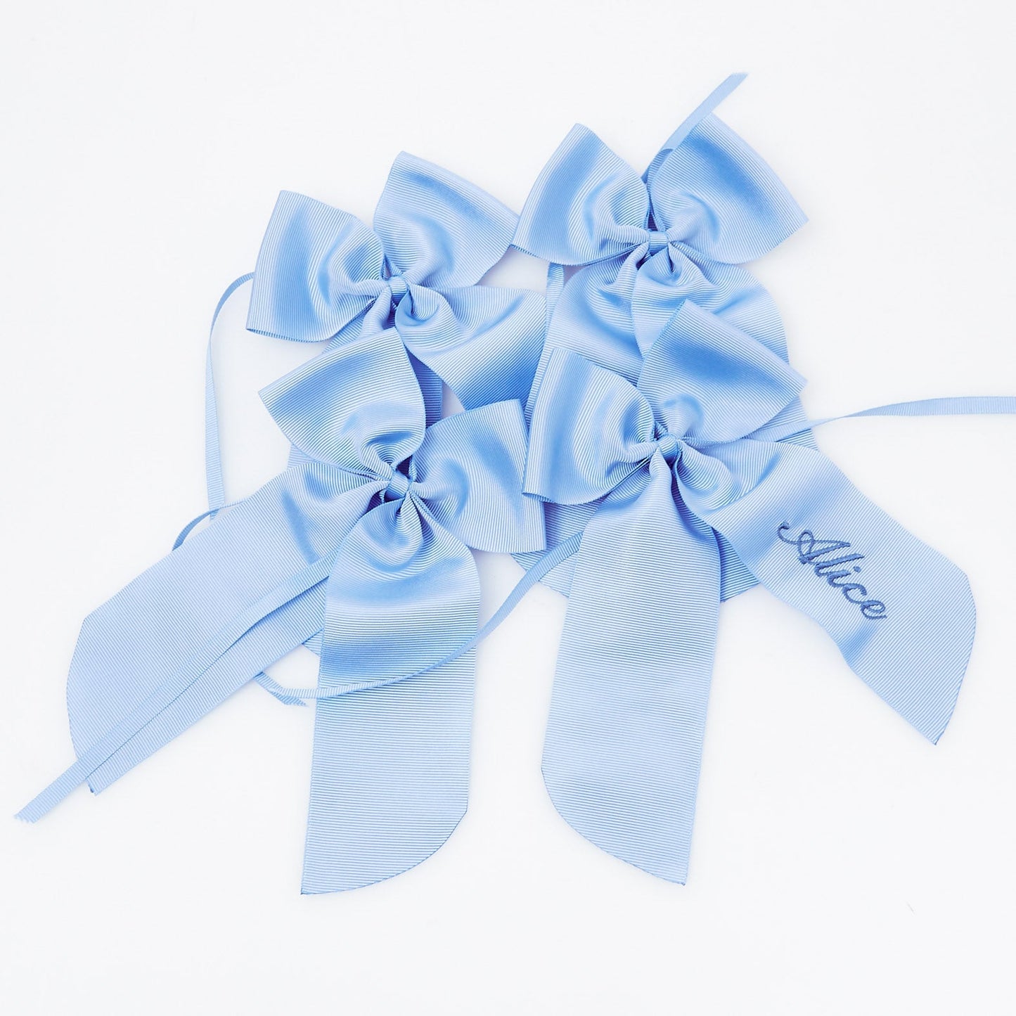 Fiocco personalizzabile in grosgrain blu