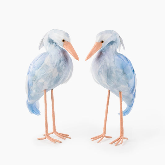 Cicogna Saskia blu (coppia) - 25 cm