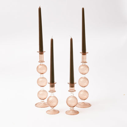 Portacandele Camille Chestnut (coppia)