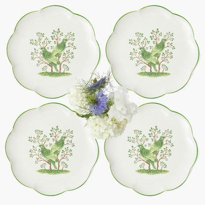 Piatti da portata con uccellino canterino (set da 4)