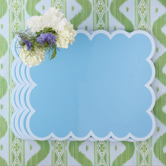 Tovagliette all'americana laccate blu smerlate (set da 4)