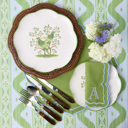 Piatti da portata in rattan smerlato marrone (set da 4)