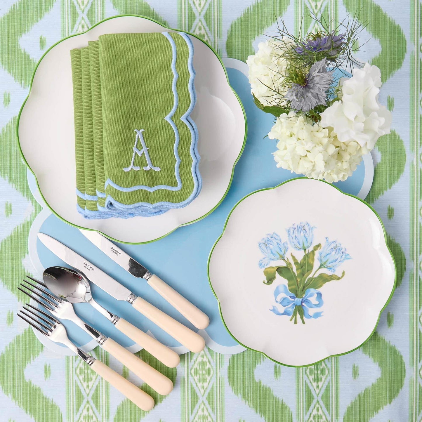 Tovagliette all'americana laccate blu smerlate (set da 4)