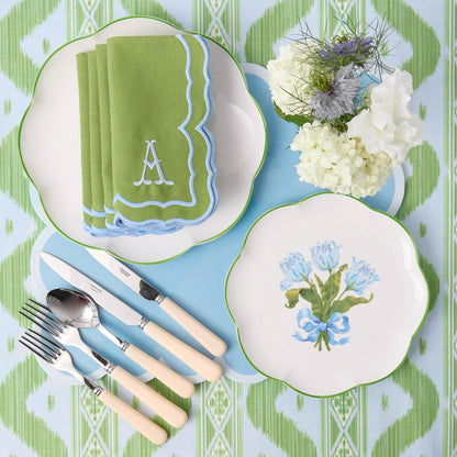 Tovagliette all'americana laccate blu smerlate (set da 4)