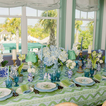 Tovaglia Ikat blu e verde