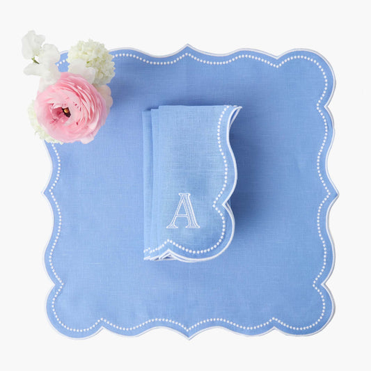 Tovaglioli di lino Eloise Periwinkle (set da 4)