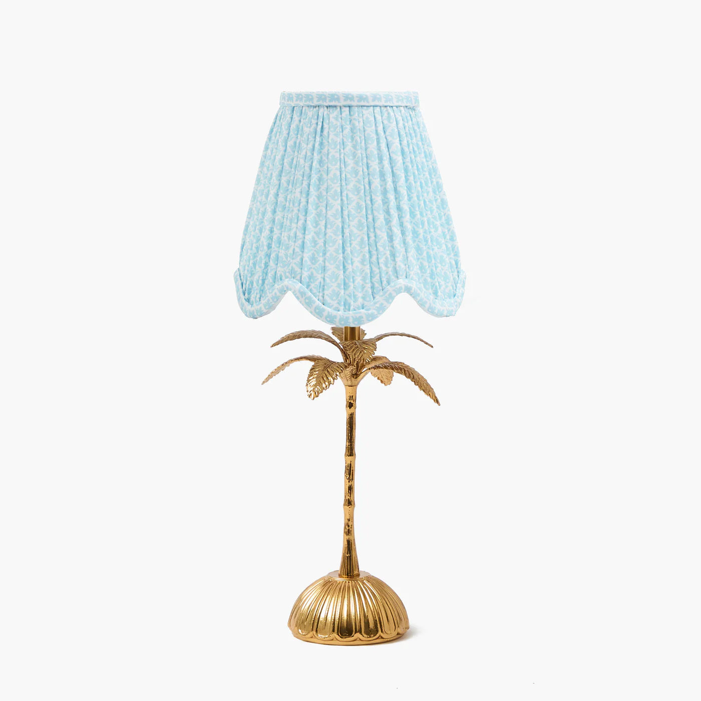 Paralume smerlato profondo Soft Blue Lotus (14 cm)