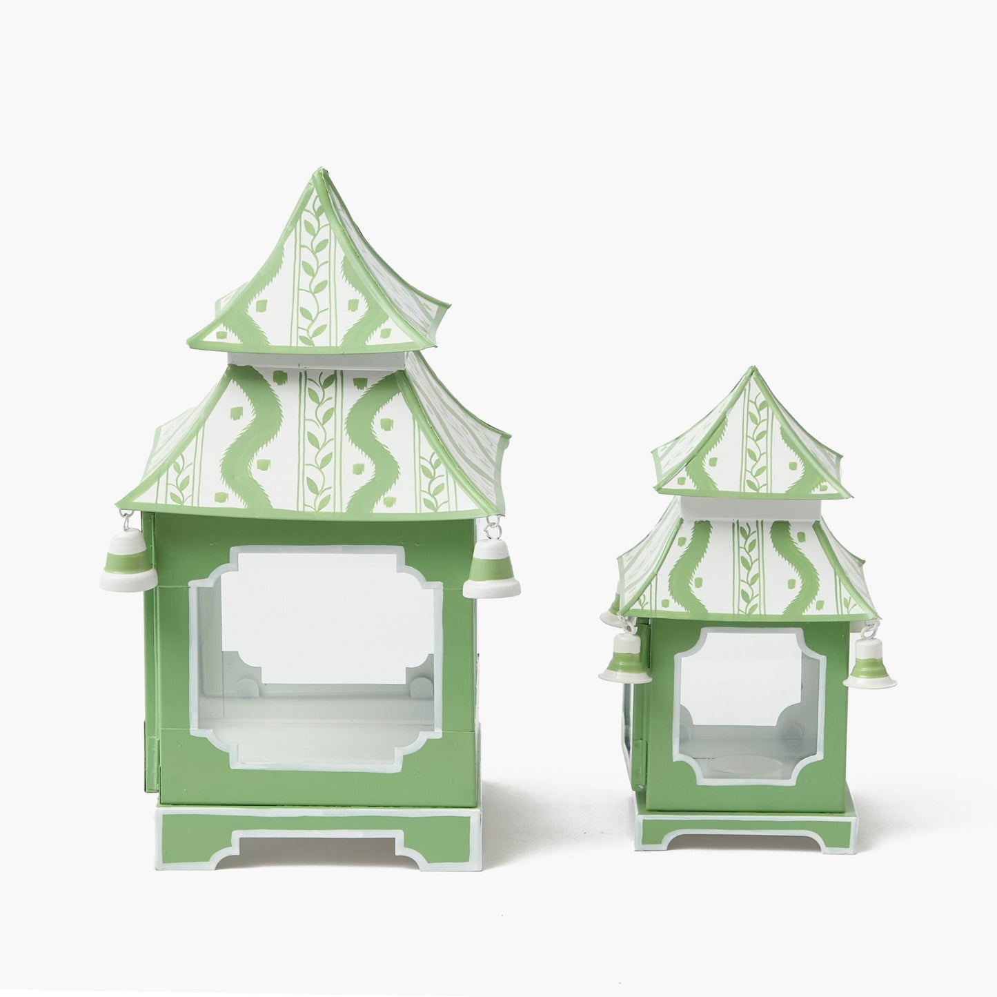 Lanterna Pagoda Ikat Verde