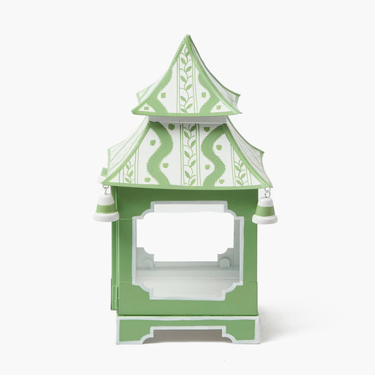 Lanterna Pagoda Ikat Verde