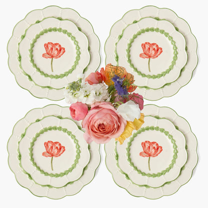 Piatti da portata e da antipasto Green Laurel Tulip (set da 8)