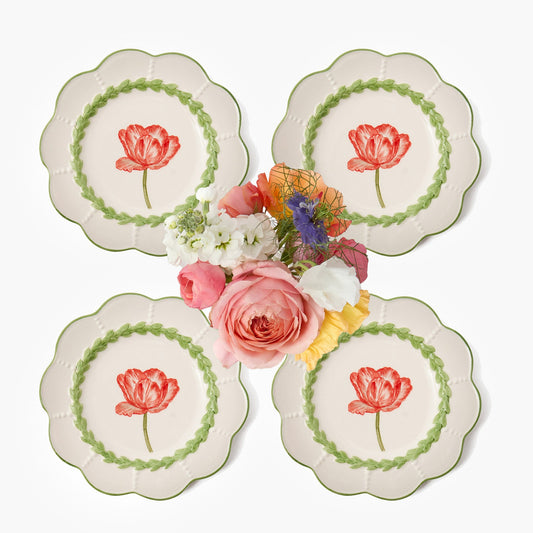 Piattini da portata Green Laurel Tulip (set da 4)