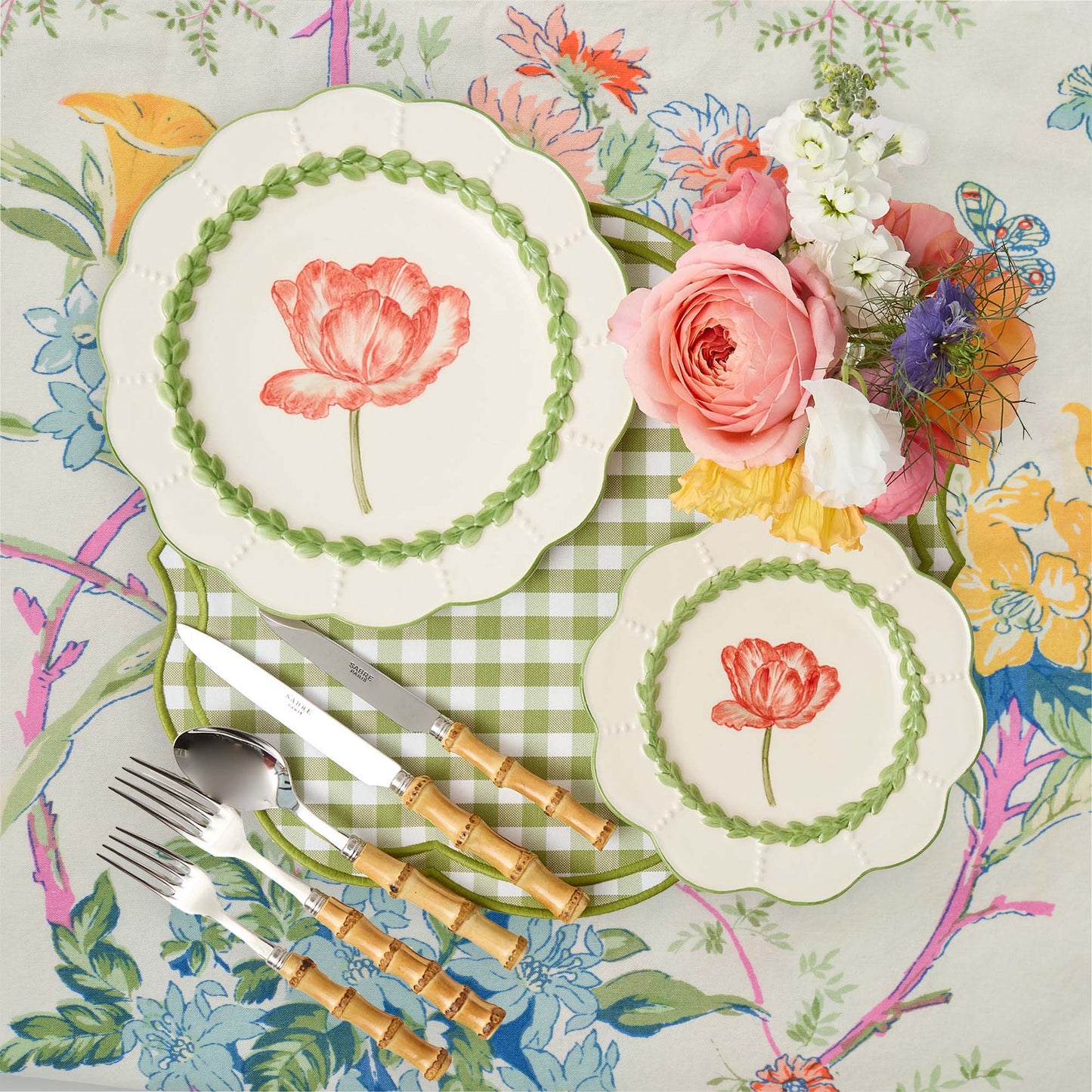 Piattini da portata Green Laurel Tulip (set da 4)