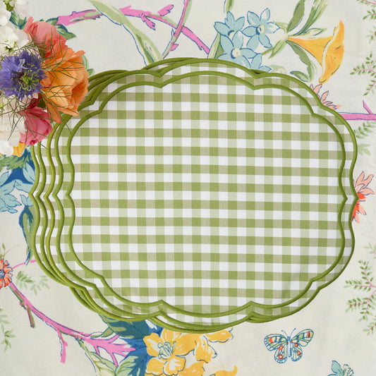 Tovagliette Eloise Green Gingham (set da 4)